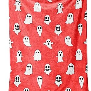 Halloween Viral Pink Ghost Blanket Neon Tiktok Throw Plush Flannel 2023 Cartoon